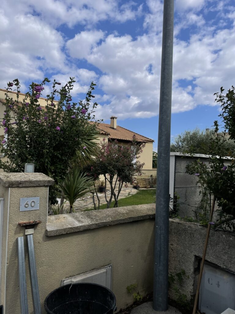 Avant la pose du brise vue